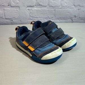 Skechers Toddler Flex 2 Tone Blue 2 Strap sneaker size 8